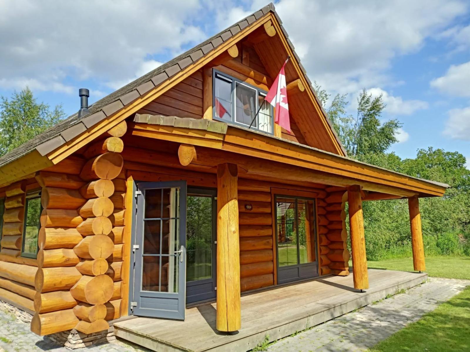 Unieke Houten Villa Met Sauna In Twente - 6P Den Ham Exterior foto